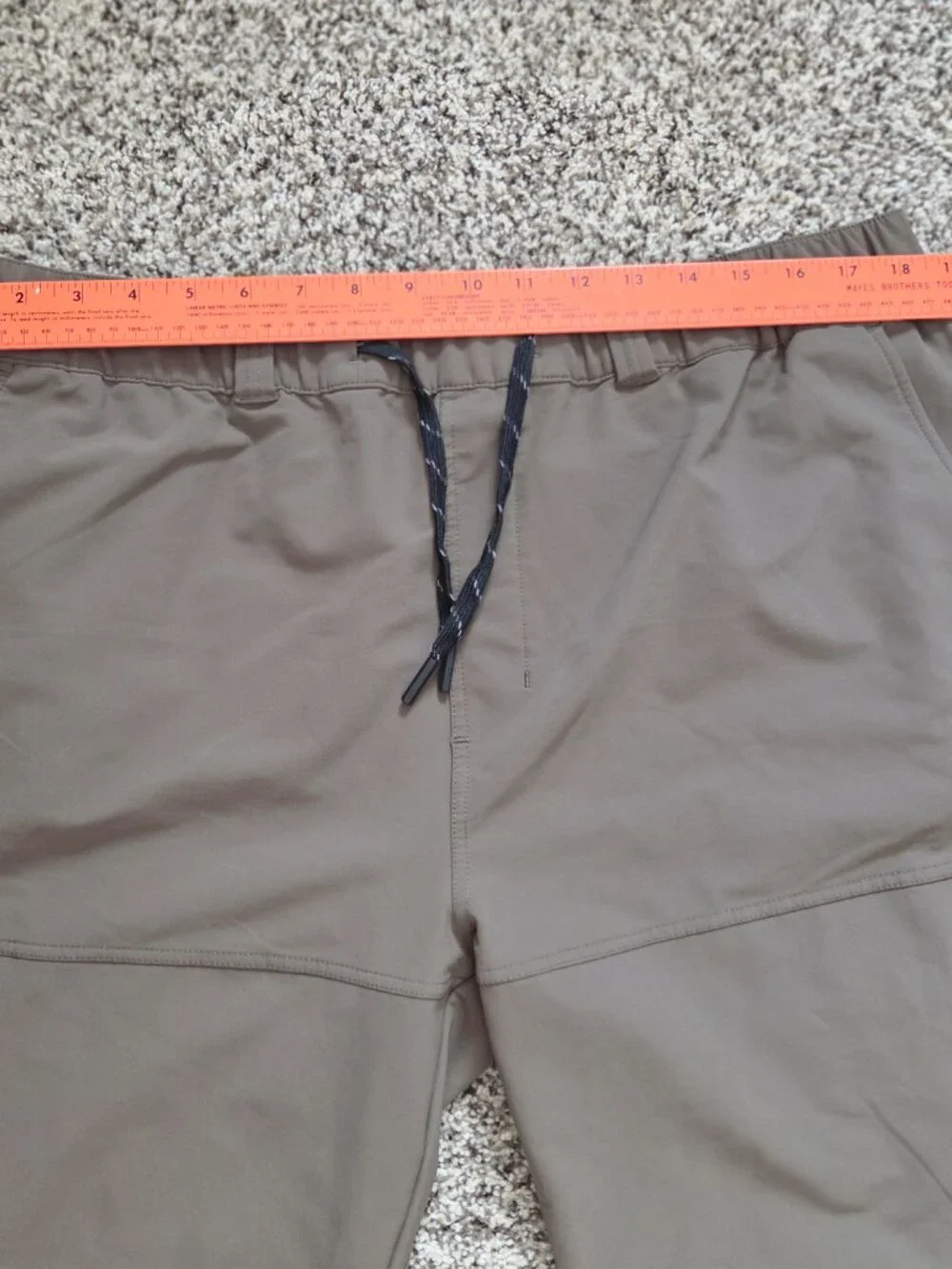BYLT Premium Basics Men's XXL Tech Nylon Tapered Jogger Pants Fawn Zip Pockets